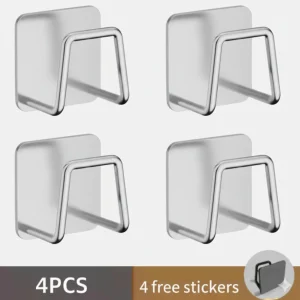 Stainless Steel Sink Sponge Rack – 1/3/6pcs Kitchen Draining Holder