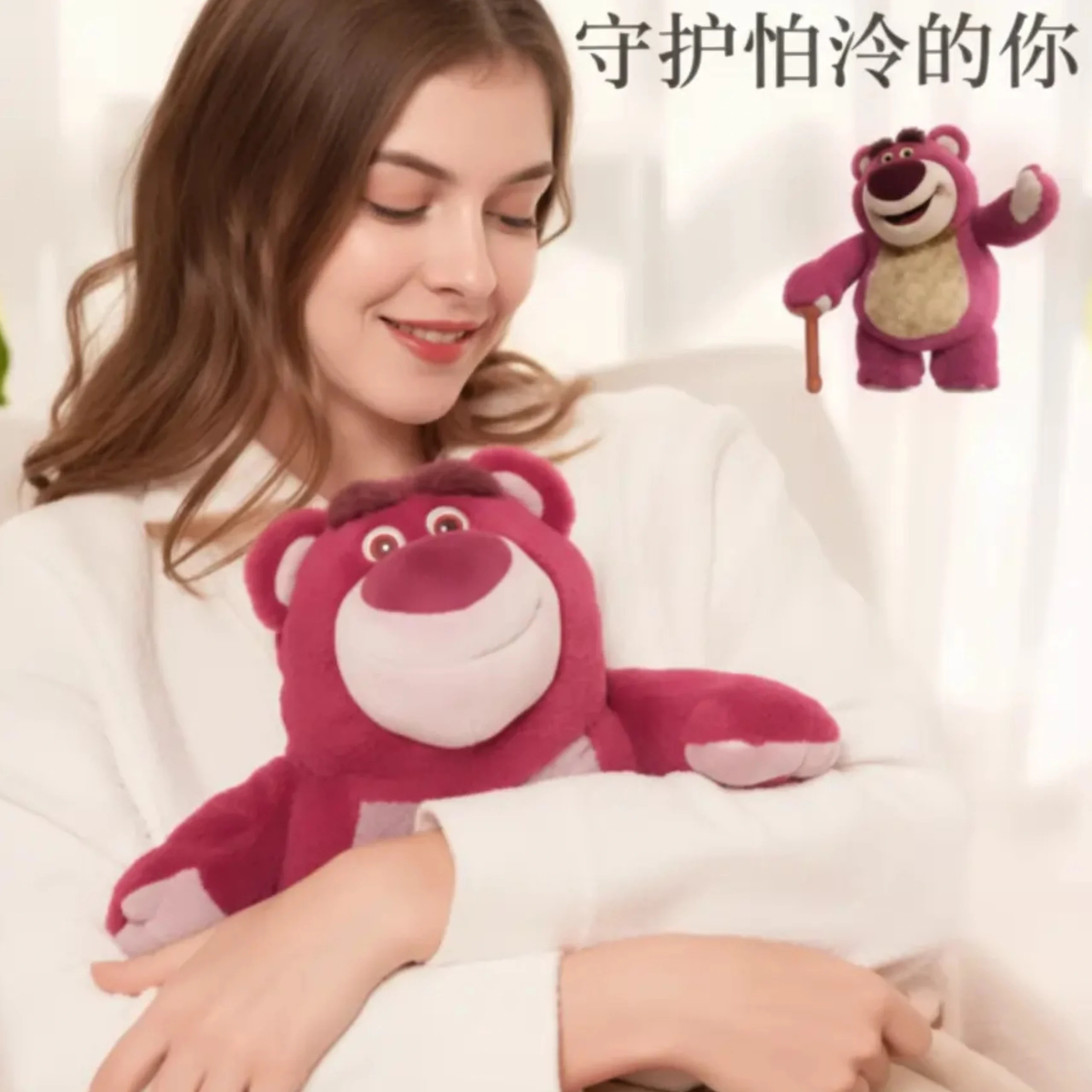 Disney Stitch, Angel & Lotso Plush Hot Water Bottle – Winter Hand Warmer Toy