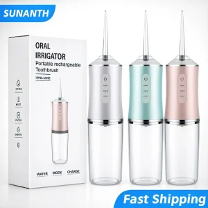 Portable Cordless Water Flosser – Rechargeable Teeth Cleaner with 3 Modes