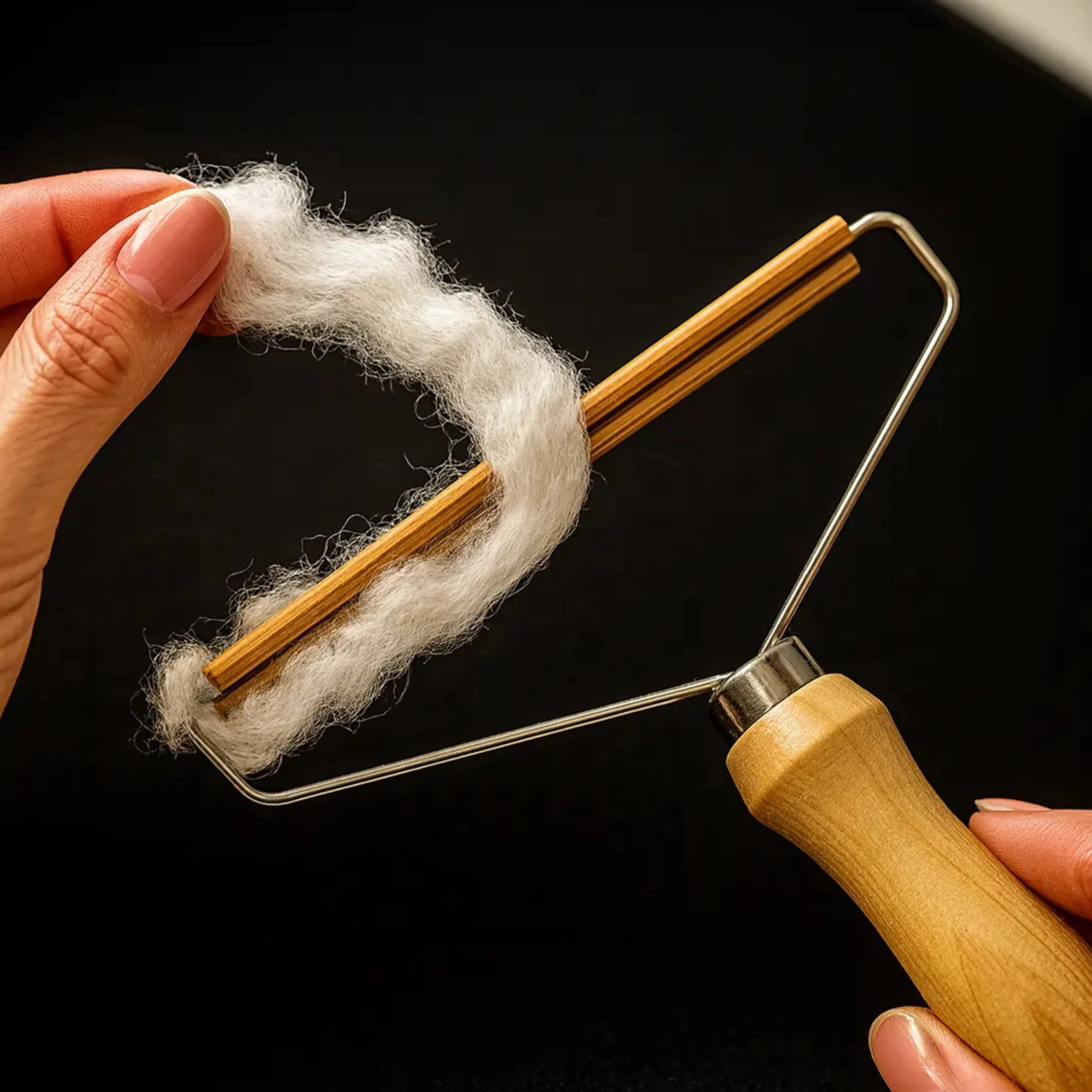 Portable Lint & Pet Hair Remover Brush – Manual Fabric & Clothing Cleaner