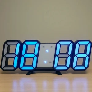 3D LED Digital Alarm Clock – Time, Date & Temperature Display