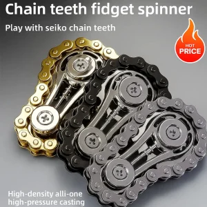 Sprocket Flywheel Fidget Spinner – Anti-Anxiety Rotating EDC Toy