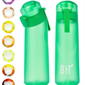 Portable Air Water Bottle with Random Flavor Pod – Leak-Proof with Straw