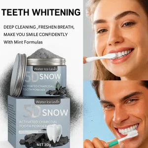 Bamboo Charcoal Tooth Whitening Powder – Natural Deep Cleaning & Fresh Breath