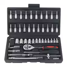 New 46-piece car repair tool kit 1/4 inch socket set car repair kit pry ratchet torque wrench combination car maintenance tools