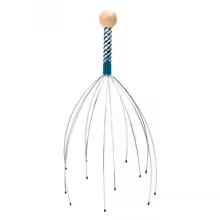 1PC Octopus Head Massager Stainless Steel Engraved Head Relaxer Brain Massage Claw Scalp Scratcher Itch Reliever Random Color