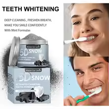 Bamboo Charcoal Tooth Whitening Powder - Natural Whitening and Deep Cleaning for Men and Women, Fresh Breath Daily Toothpaste, 1 Piece